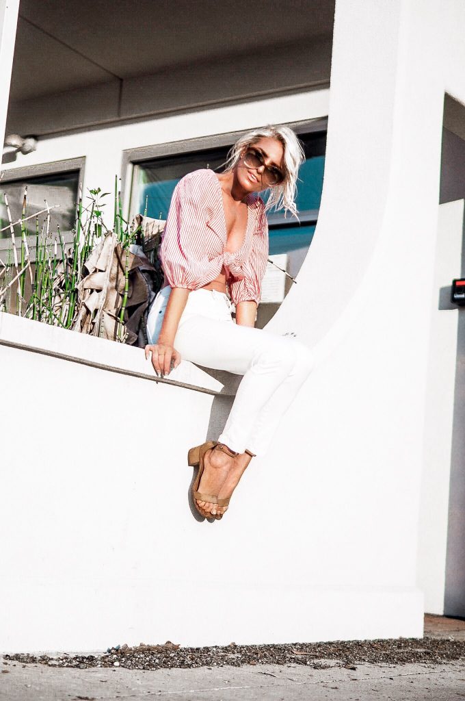 Cinco De Mayo // Charleston Fashion Blogger Dannon K. Collard Almost Happening Forever 21 red white stripe tie-front crop top