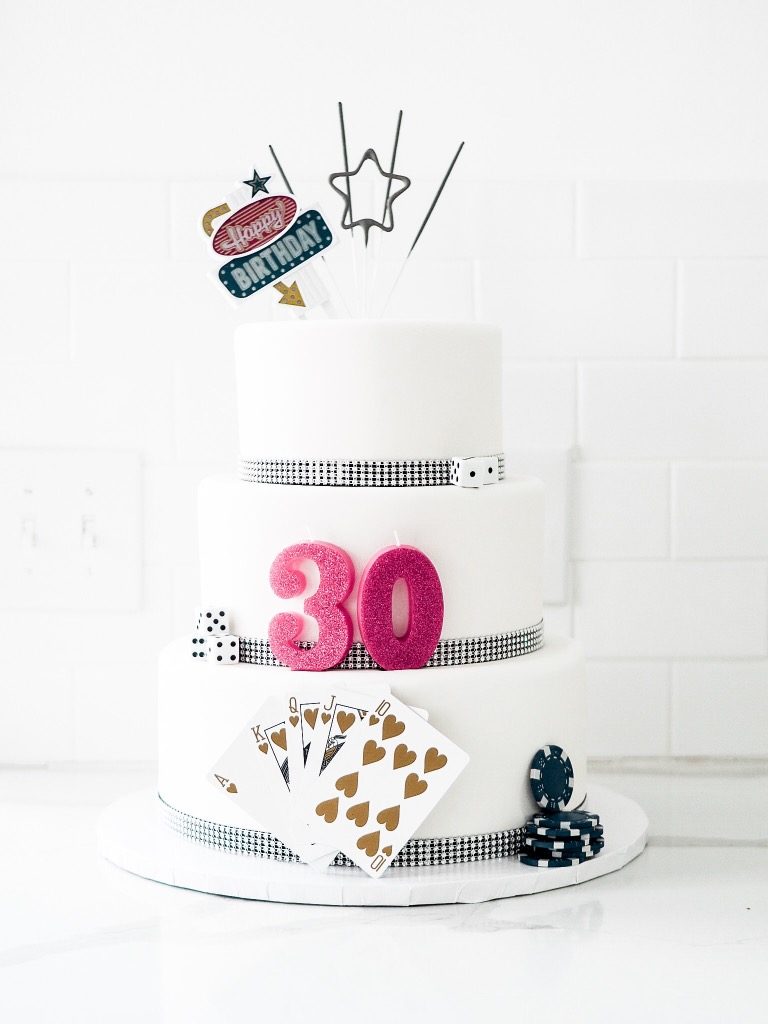 vegas themed birthday girl cake 30th // charleston blogger dannon k collard Almost Happening