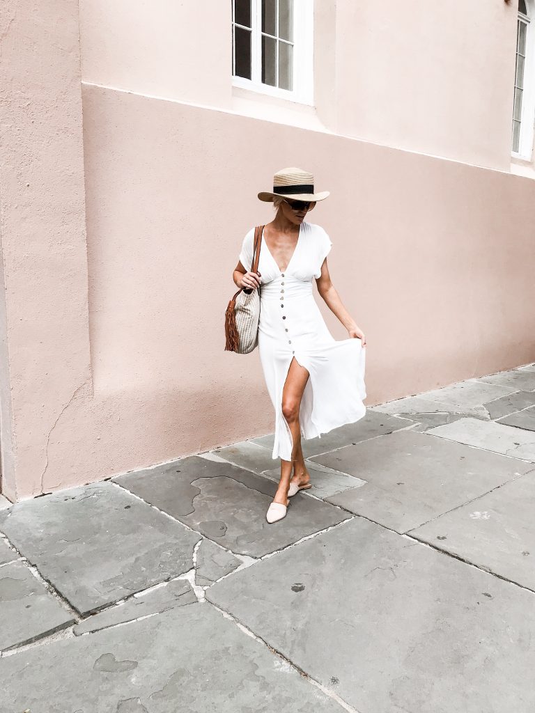 Button Down Midi Dress Forever 21 Fall Autumn street style looks // Charleston Fashion Blogger Dannon K Collard Almost Happening
