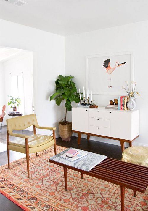 Downtown Charleston living room design concept modern mid century home // charleston blogger dannon k collard Almost Happening