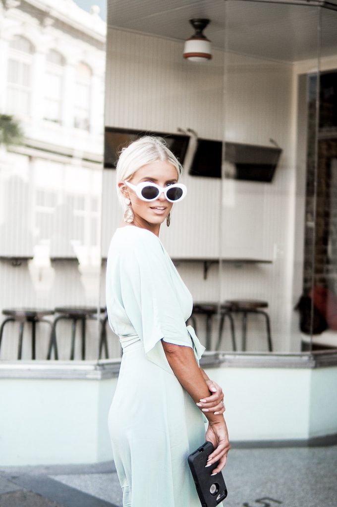 mint dress summer style forever 21 button front midi dress // charleston fashion blogger dannon k collard Almost Happening