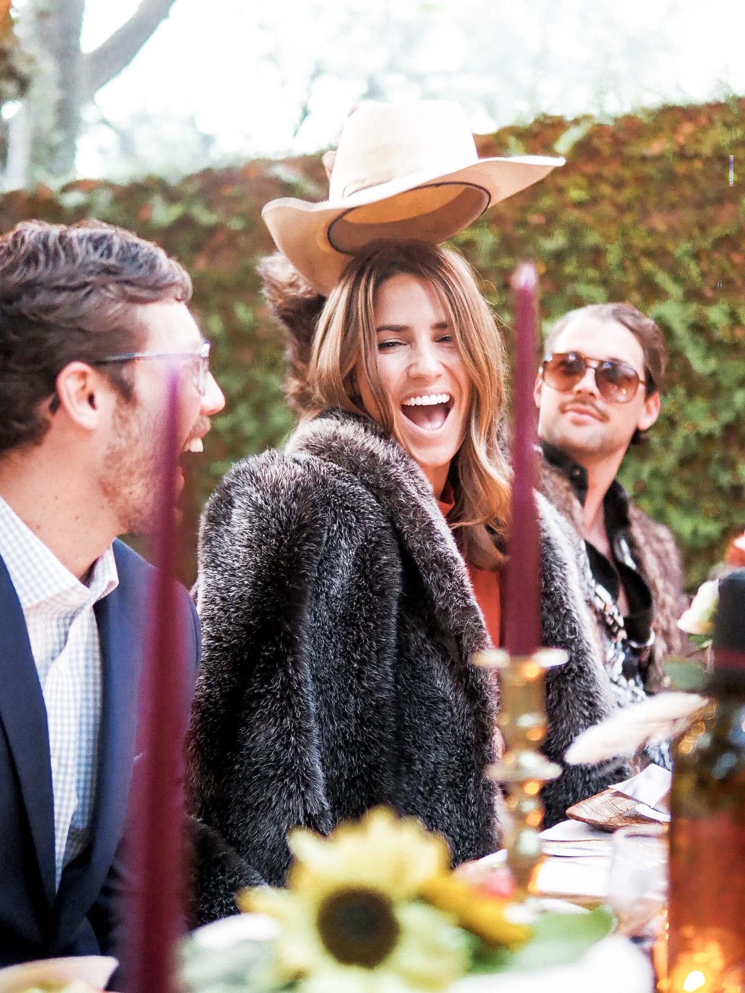 70's Friendsgiving themed Thanksgiving // Charleston Fashion Blogger Dannon K. Collard Almost Happening Wedding Fall inspiration tablescape table setting dinner